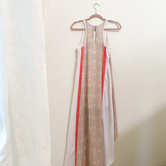 Asher by Fab’rik Taupe Pattern High Low Dress, S - Picture 6 of 8